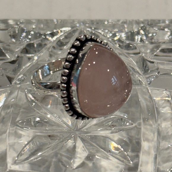 Unbranded Jewelry - 🆕 Genuine Rose Quartz Ring in 925 Sterling Silver – Size 7 🆕